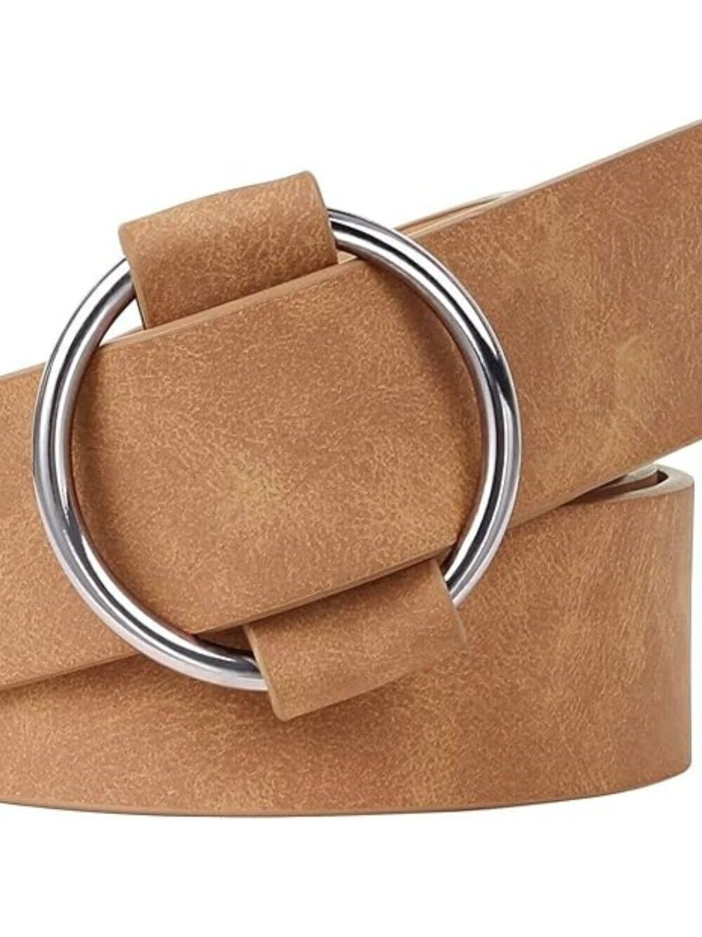 womens suede belt leather waist belt with silver buckle for jeans pants outfits